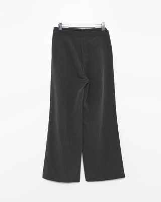 Striped pintuck wide-leg pants