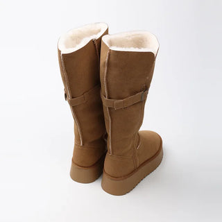 Long sheepskin boots