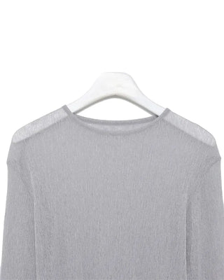 Sheer, languid long sleeveless top