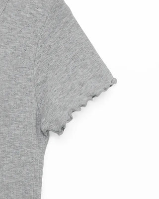 Short-sleeved T-shirt with perforations