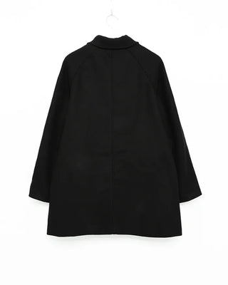 High-neck button-up half coat
