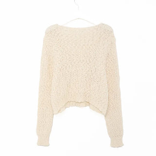 Popcorn V-neck knitwear