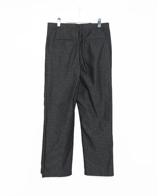 Side-tuck denim slacks