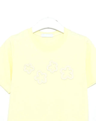 Flower Round Neck Half Sleeve T-Shirt