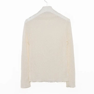 Patterned sheer long T-shirt