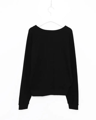 Waffle V-neck sweatshirt