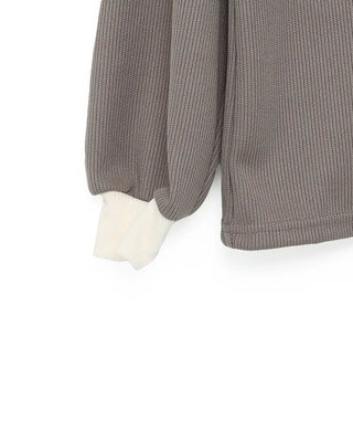 Open-collar double-button knit