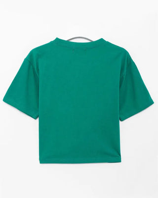 Basic cropped short-sleeved T-shirt