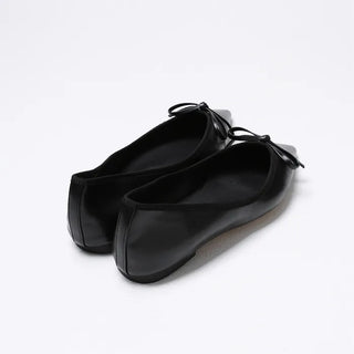 Ribbon integrated toe flat shoes