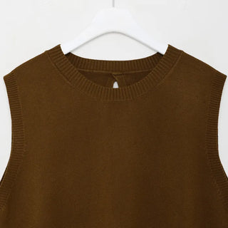 Back button detail knit vest
