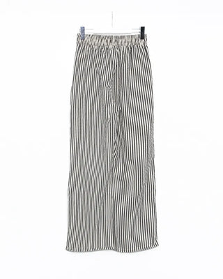 Striped elastic waist pants