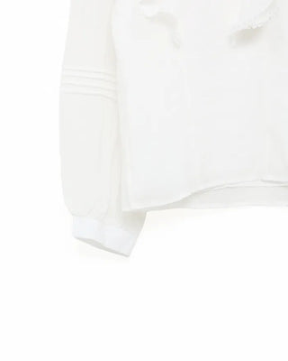 Frilled ribbon blouse