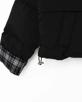 Checked two-tone down jacket