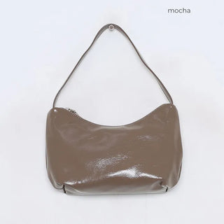 Leather one-handle shoulder bag