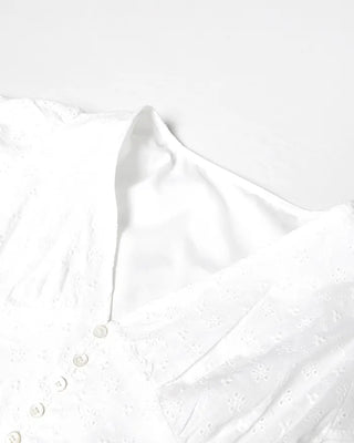 Punched Shirring Mini Dress