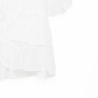 Tiered puff-sleeve blouse