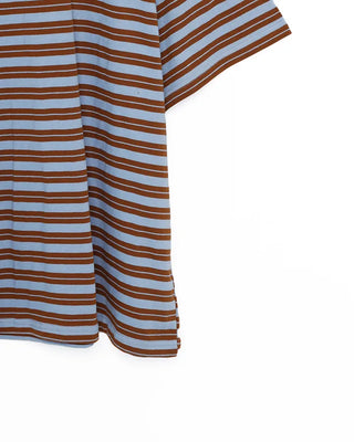 Two-tone border half-sleeve T-shirt