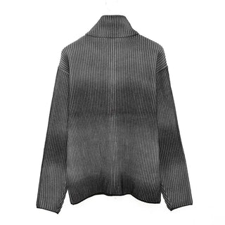 (Unisex) Spray Rib Double Zip Knit
