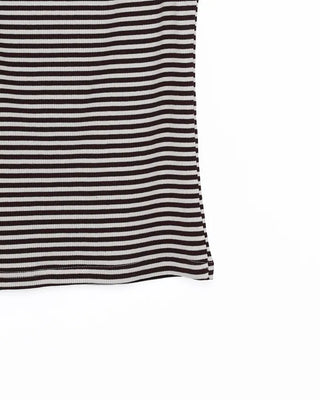 Boat neck striped sleeveless