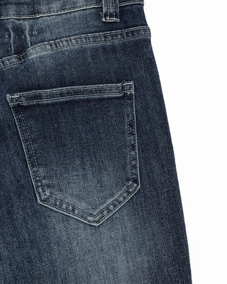 Unique Whisker Wash Flare Denim Pants