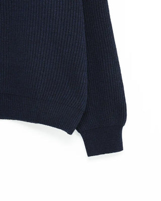 Ribbed collar button cardigan