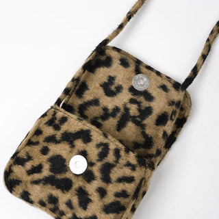 Leopard print mini crossbody bag