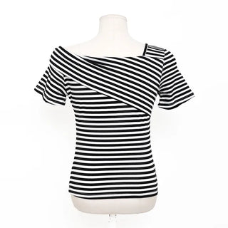 Asymmetrical Off-Shoulder T-Shirt