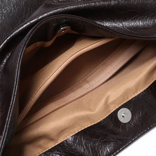 Faux leather shoulder bag