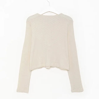 Round punching cardigan