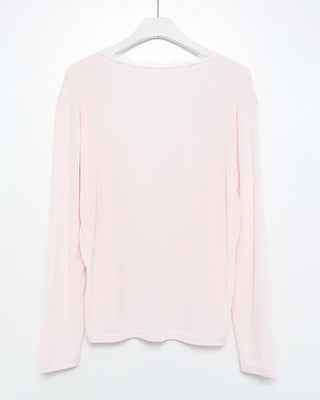 Lace Deep V-Neck Long Sleeve Cut and Sewn