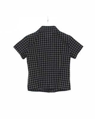 Slim-fit check short-sleeved shirt