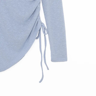 Side-shirred T-shirt