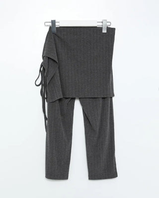 Wrap skirt & ribbed capri pants set