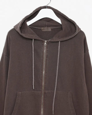 Vintage Wash Double Zip Hoodie