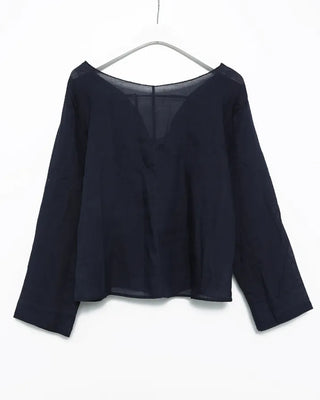 2-Way Center Seam Strap Linen Blouse