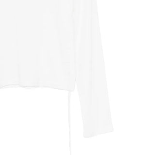 Side-shirred cropped T-shirt