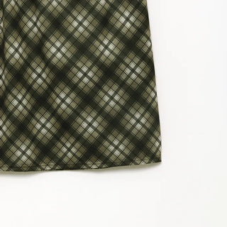 Vintage check midi skirt