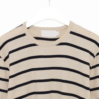 Striped short-sleeved knit
