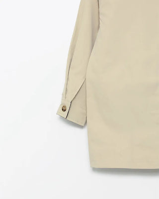 Loose-fit half trench coat