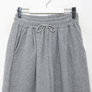 (Unisex) Fleece-stuffed elastic waist pants