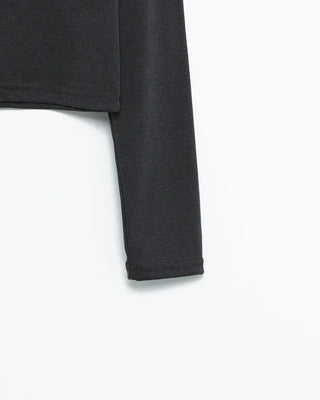 Round neck loose long-sleeve T-shirt