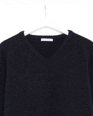 V-neck raglan shoulder knit sweater