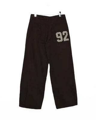 92 Back Logo Cotton Wide Pants