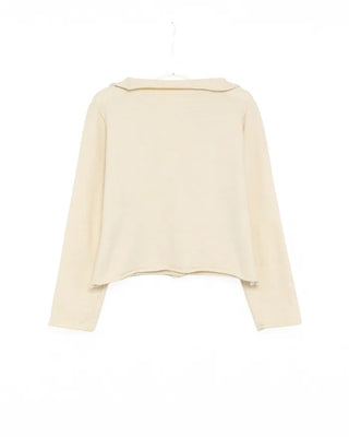 Sailor collar knit cardigan