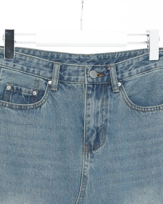 Casual denim long skirt
