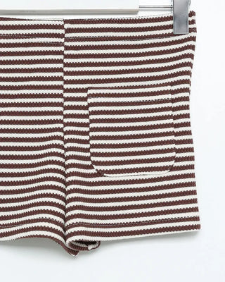 Striped knit shorts