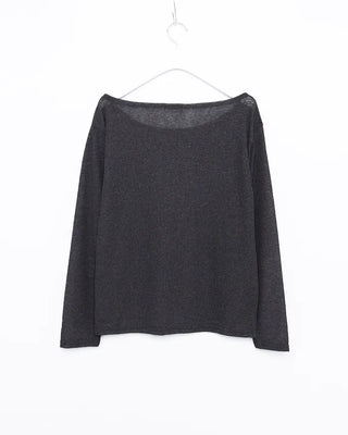 2-way loose sheer summer knit T-shirt