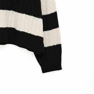(Unisex) Bold Border Cable Knit