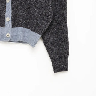 Two-tone point round cardigan