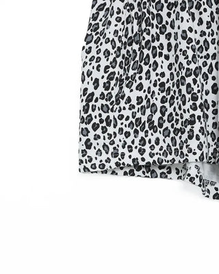 Leopard print elastic waist shorts